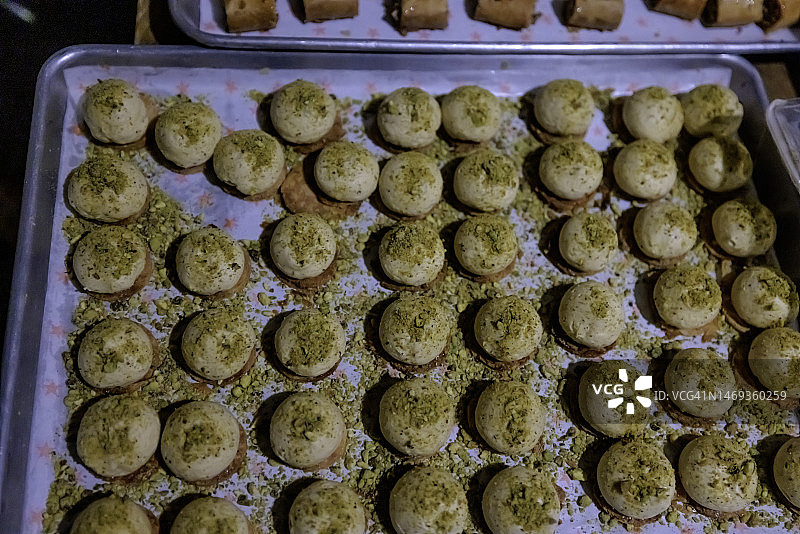 阿拉伯饼干和糕点特写图片素材