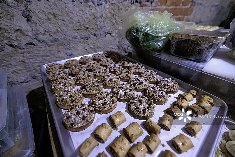 阿拉伯饼干和糕点特写图片素材