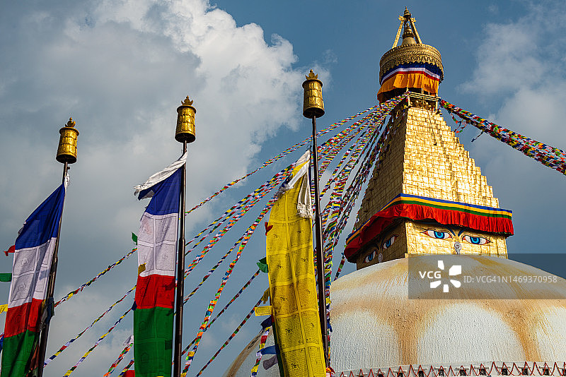 尼泊尔加德满都博大哈佛塔风光图片素材