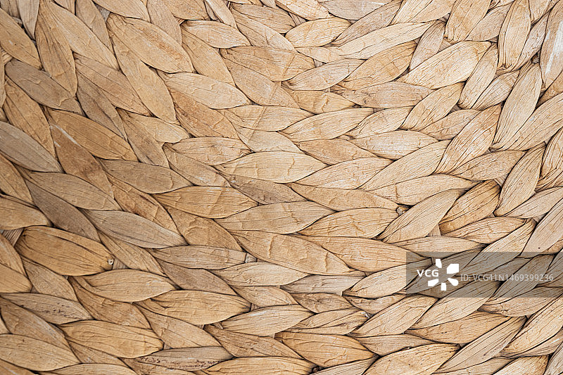 藤制杯垫或托盘特写图片素材