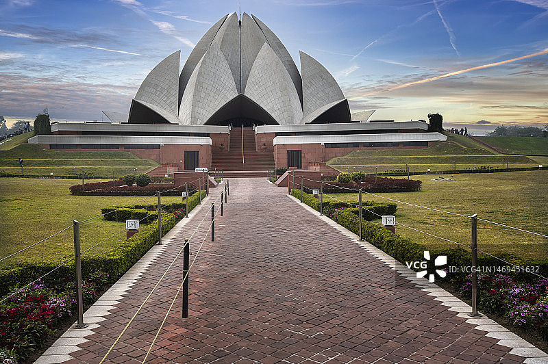 印度新德里莲花寺图片素材