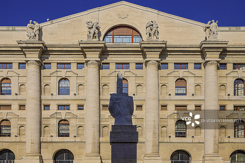 意大利米兰伦巴第的意大利证券交易所图片素材