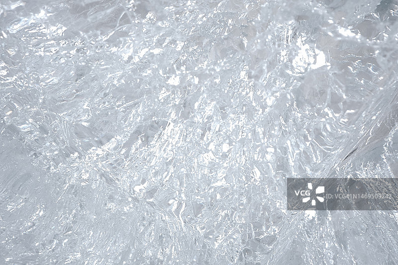 冰背景：作为冬季构图纹理的天然冰图片素材