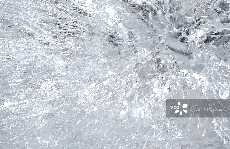 冰背景：作为冬季构图纹理的天然冰图片素材