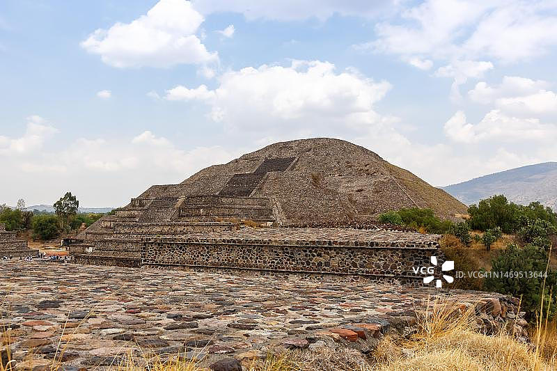墨西哥特奥蒂瓦坎的月亮金字塔图片素材