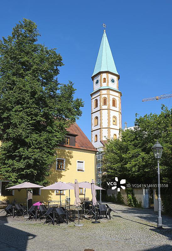 上普法尔茨新市场圣母宫廷教堂，德国巴伐利亚州图片素材