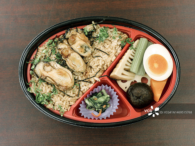 牡蛎米饭便当图片素材