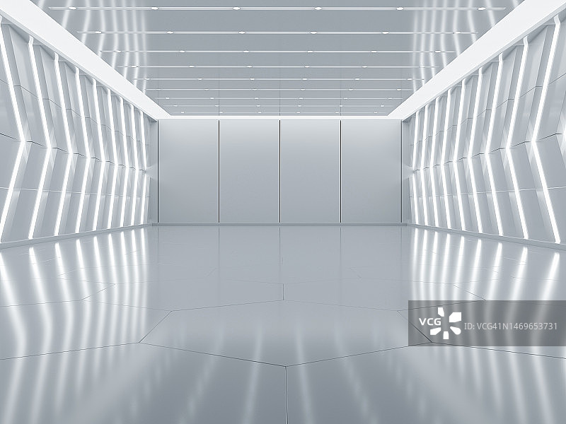 3D白色渲染空间图片素材