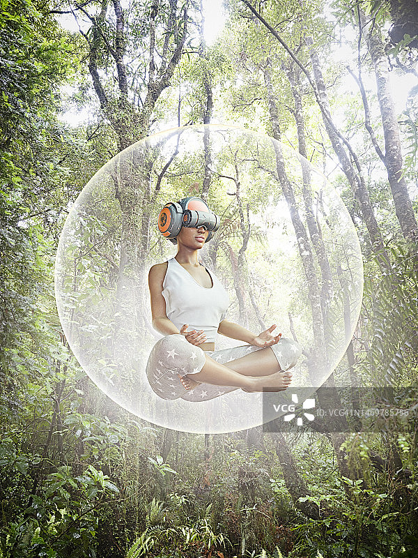 虚拟瑜伽图片素材