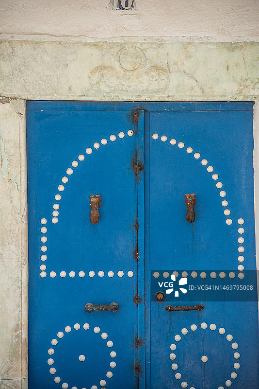 蓝色华丽的门图片素材