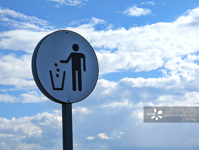 悉尼公园里的垃圾标志图片素材