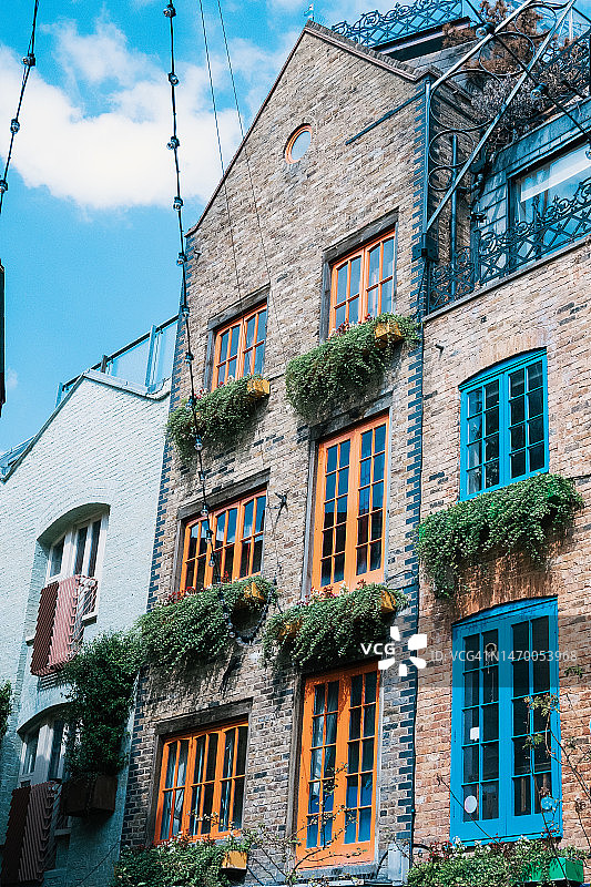 伦敦历史广场的魅力建筑和住宅图片素材