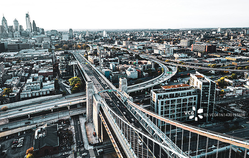费城鸟瞰图图片素材