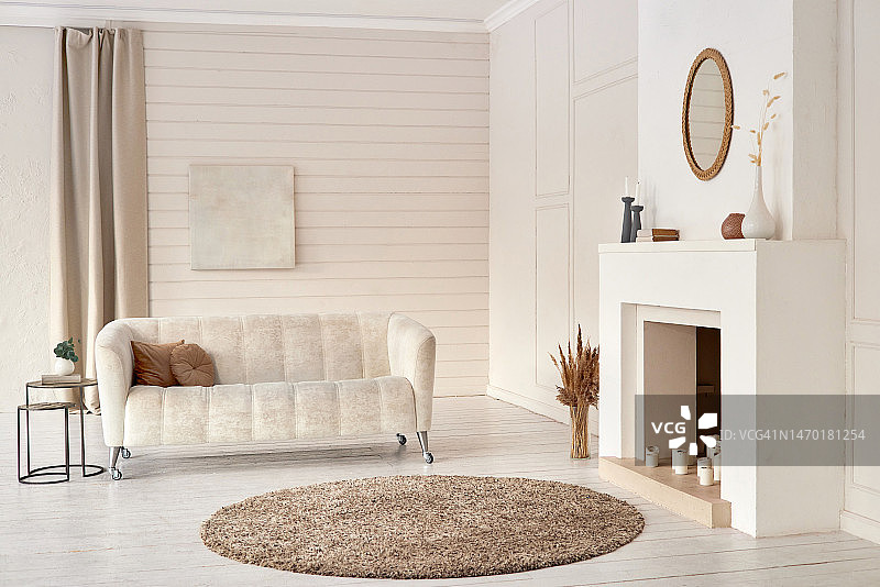 明亮的客厅内部图片素材