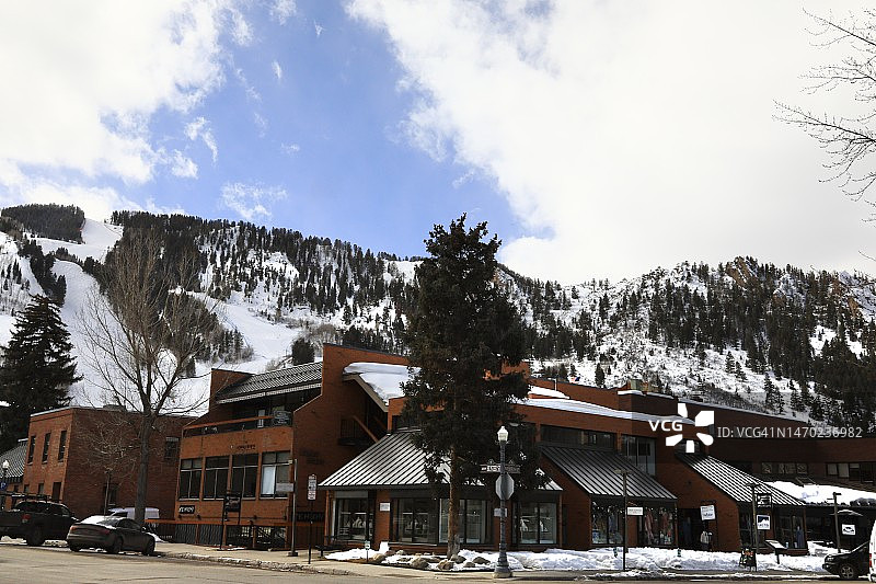 科罗拉多州阿斯彭的商业区图片素材