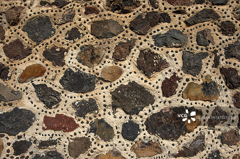 墨西哥墨西哥州特奥蒂瓦坎的平台细节图片素材