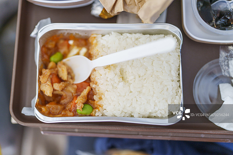 飞机上的午餐图片素材