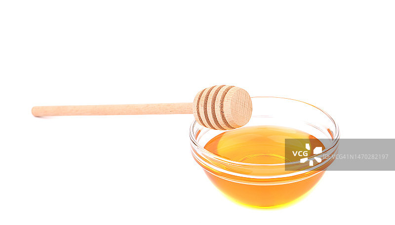 蜂蜜碗上的木勺，摩尔多瓦图片素材