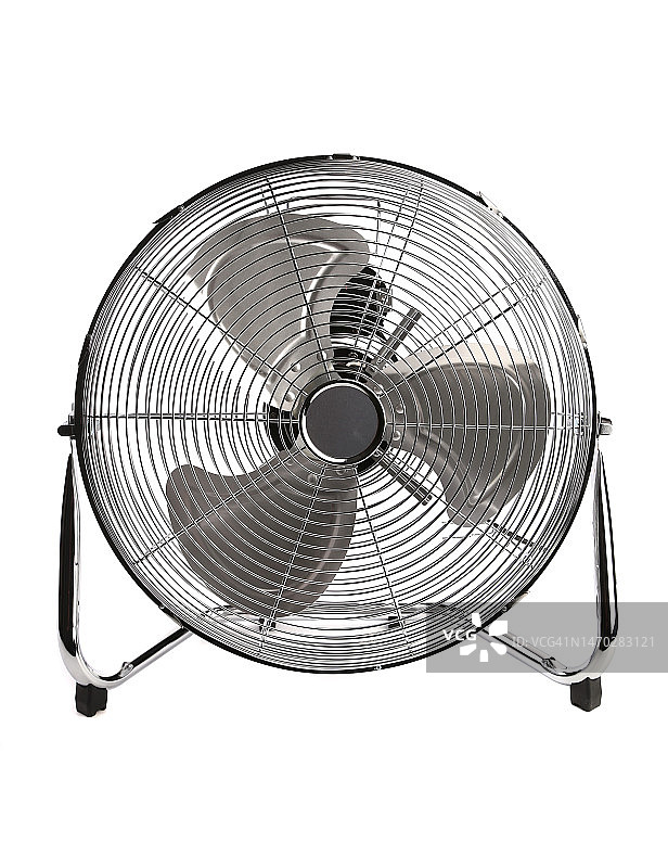 白色背景下的电风扇特写，摩尔多瓦图片素材