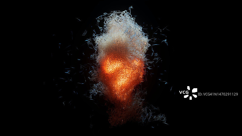 黑色背景下的火花特写，印度尼西亚图片素材