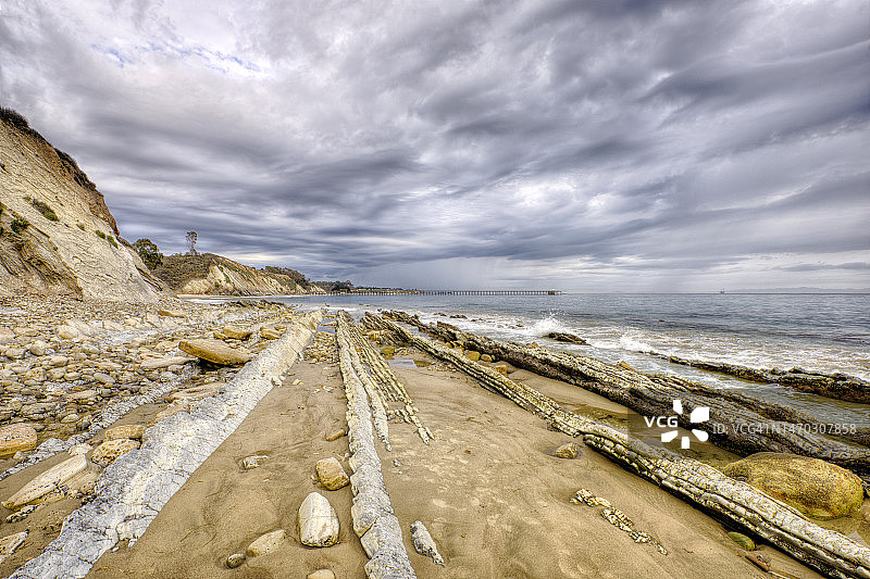 美国加州戈利塔公路天空风光图片素材