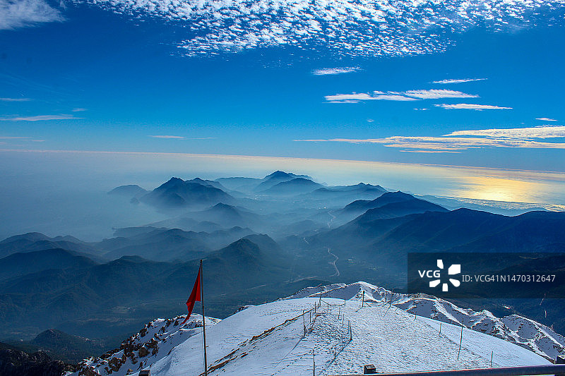 土耳其Tekirova Mahallesi的雪山风光图片素材