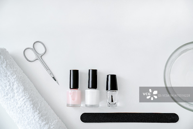 美甲手部护理配饰，白色背景图片素材