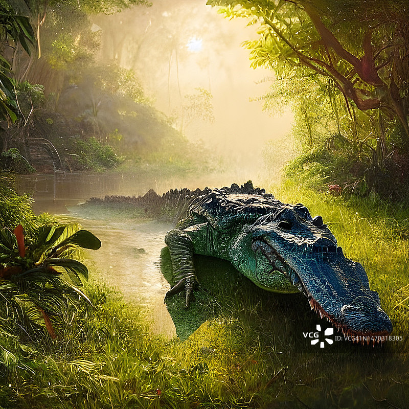 湖中游泳的乌龟特写图片素材