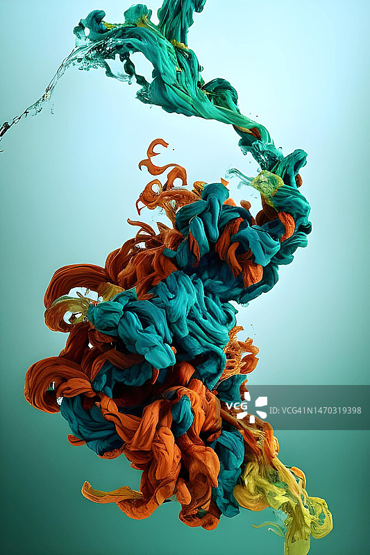 充满活力的抽象彩色水花壁纸设计，印度尼西亚图片素材