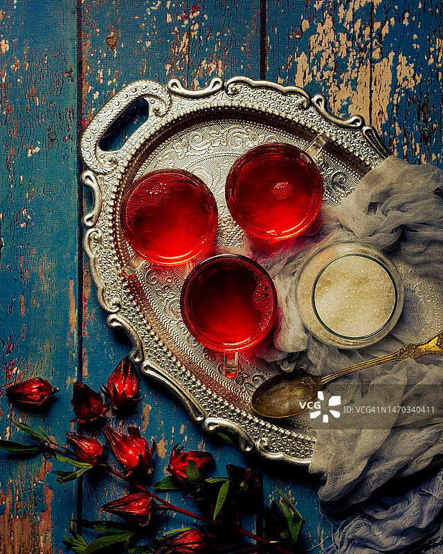 洛神花饮品，印度曼尼普尔邦图片素材