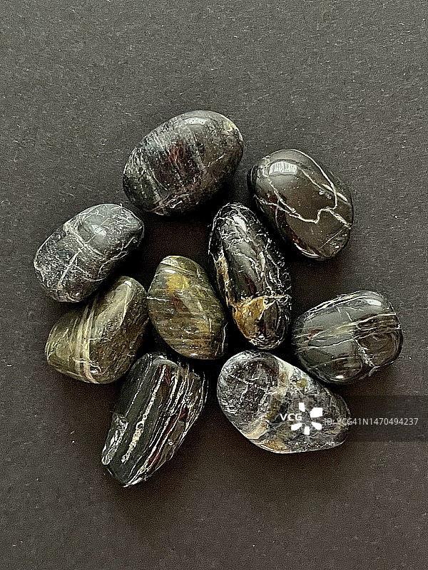 斑马纹大理石与虎眼石特写混合图片素材