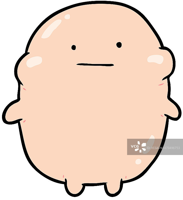 可爱的卡通胖人图片素材