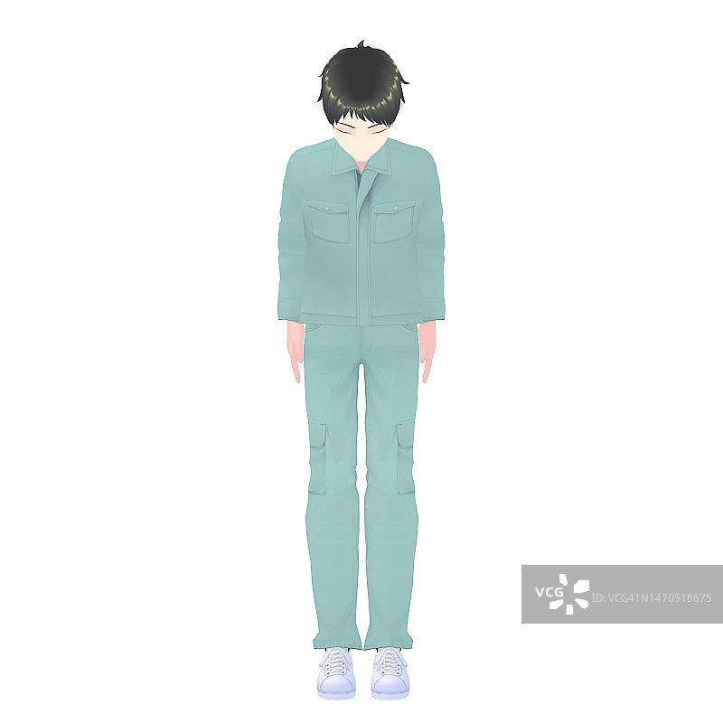 男性建筑工人3D模型图片素材