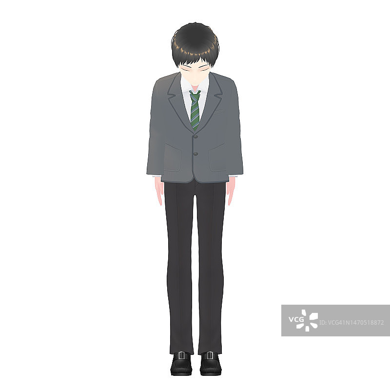 男教师3D模型图片素材