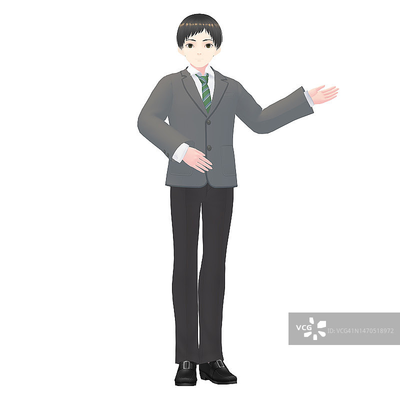 男教师3D模型图片素材