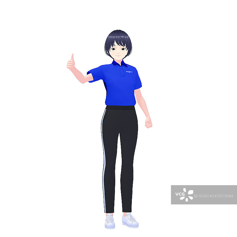 女性体育教练3D模型图片素材