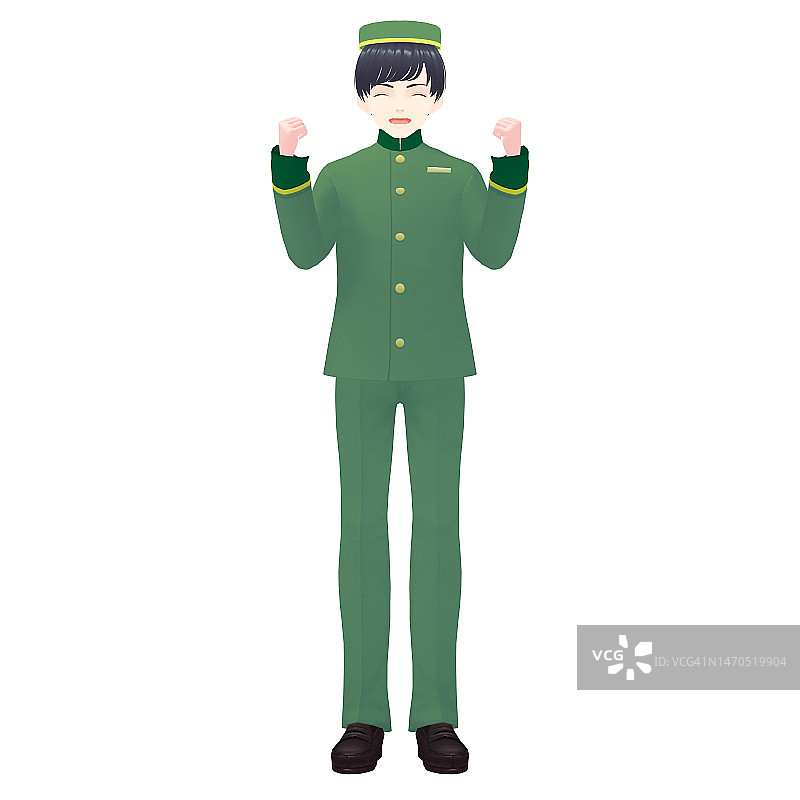 男性酒店员工3D模型图片素材