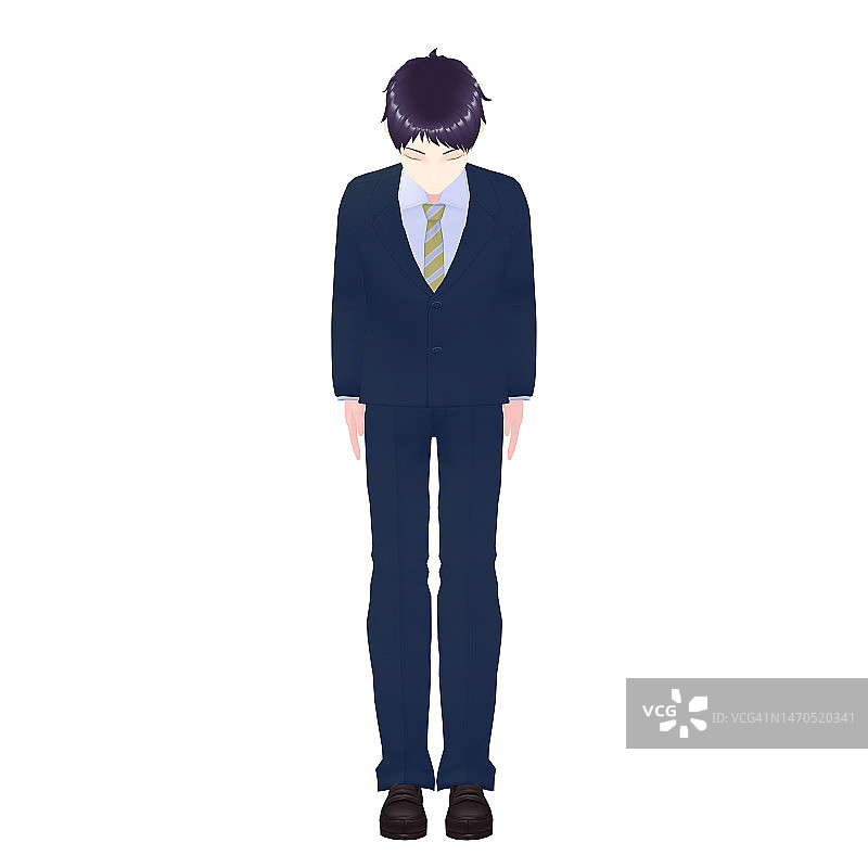 男性百货商店职员3D模型图片素材