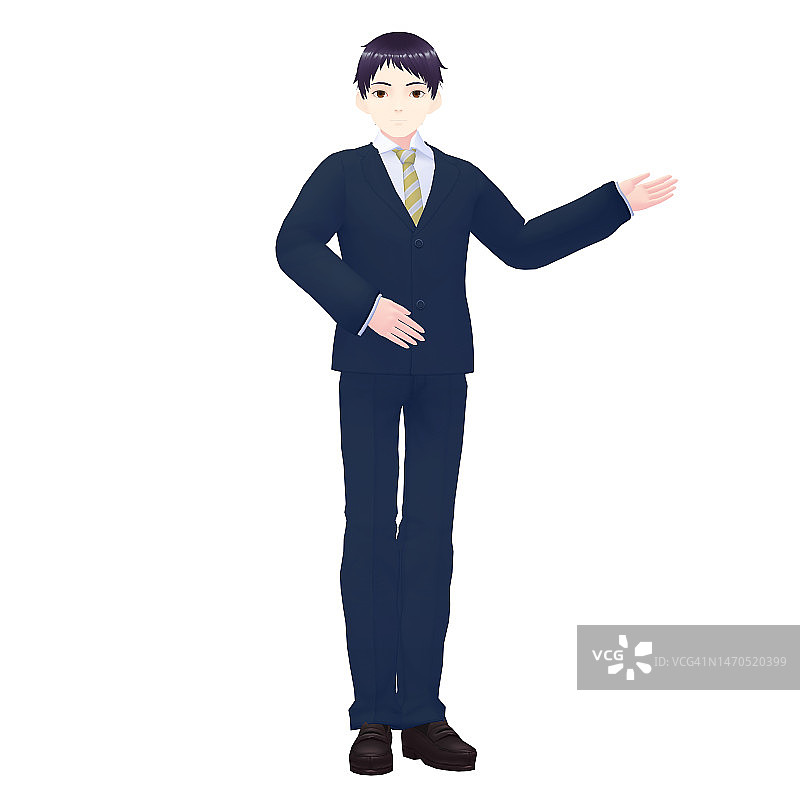 男性百货商店职员3D模型图片素材