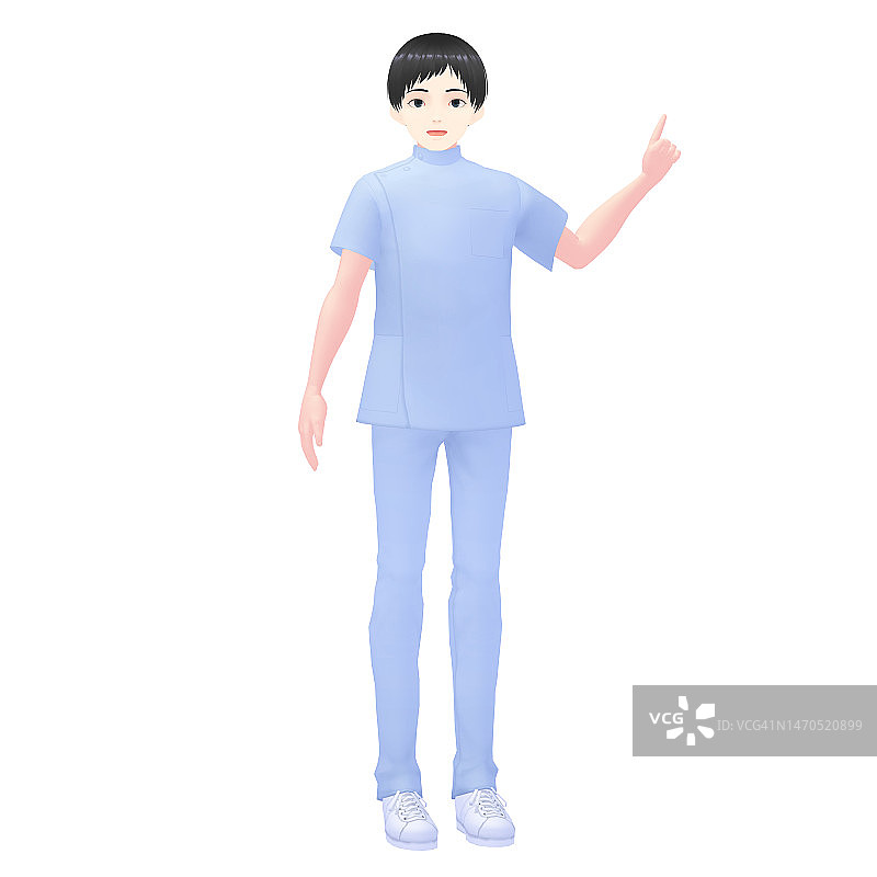 男护士3D模型图片素材