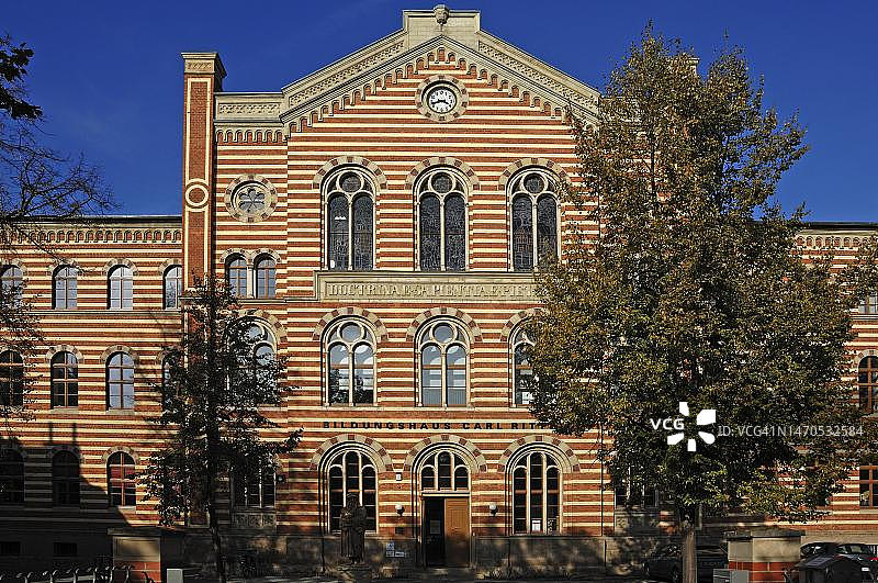 德国奎德林堡卡尔·里特学校旧址（始建于1862年）图片素材