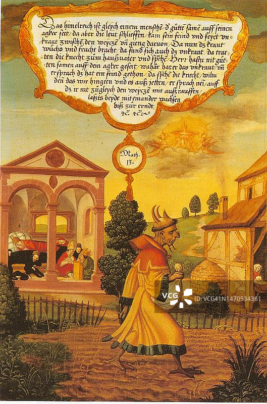 稗子和麦子的比喻，蒙佩尔加德祭坛画，约1540年，奥地利图片素材