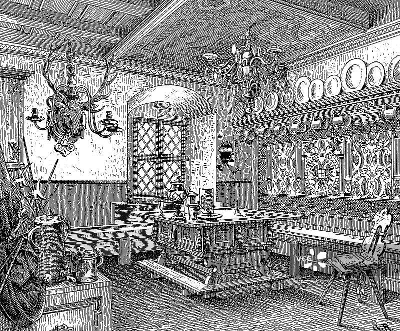 弗罗茨瓦夫制革匠商会，文艺复兴时期的西里西亚插图图片素材