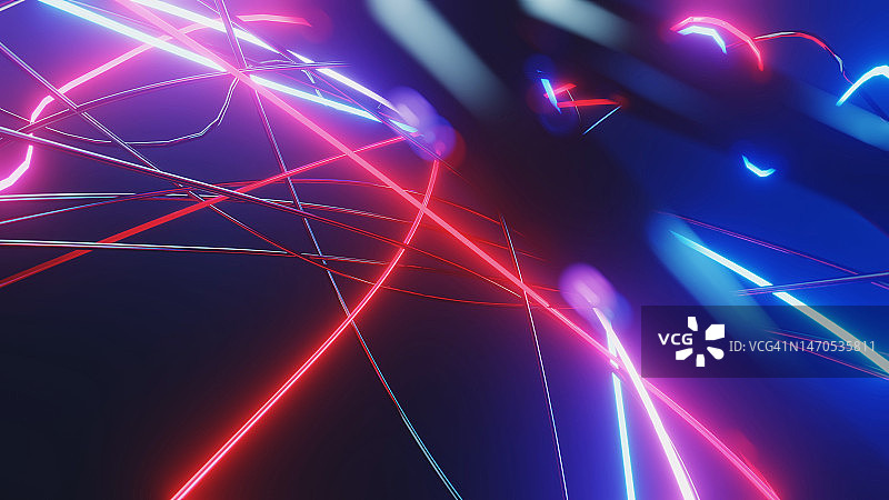 3D渲染：复杂连接的未来数字设计抽象背景图片素材
