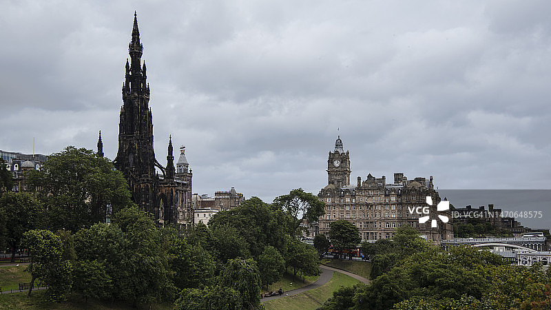英国苏格兰爱丁堡王子街花园图片素材