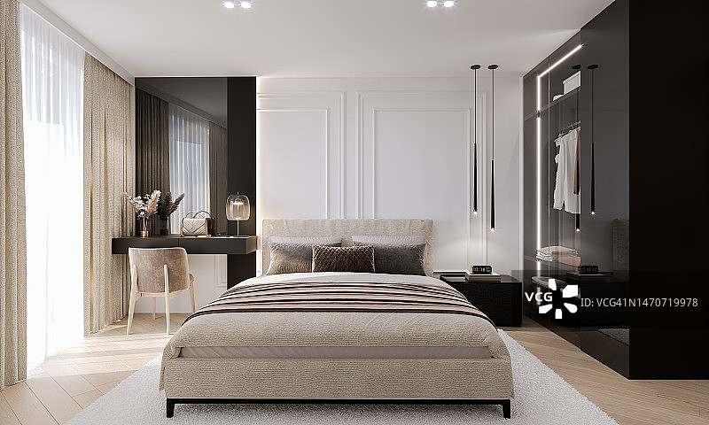 豪华卧室内景图片素材