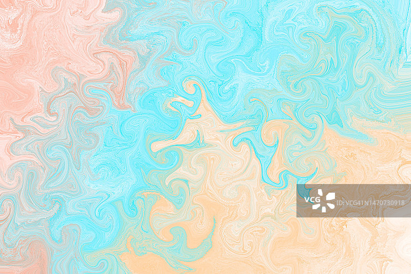 抽象奇幻波浪蓝米色粉色背景图片素材