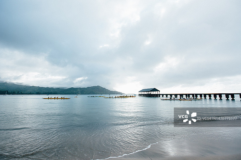 夏威夷哈纳雷海滩景观图片素材