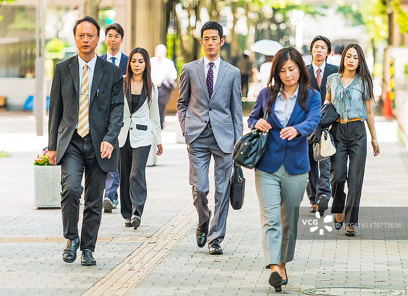 东京早高峰通勤族图片素材
