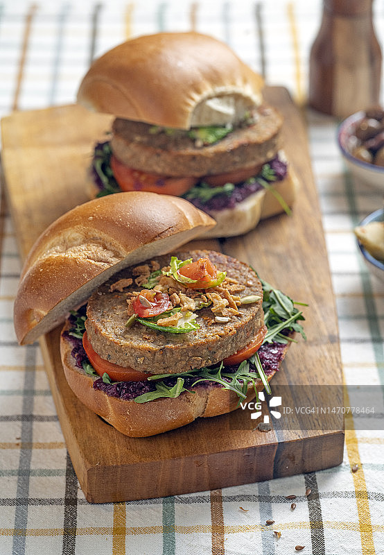 素食汉堡图片素材